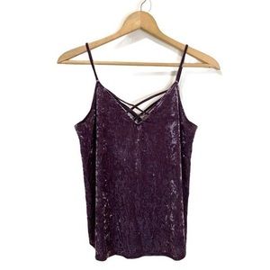 American eagle crushed velvet tank top